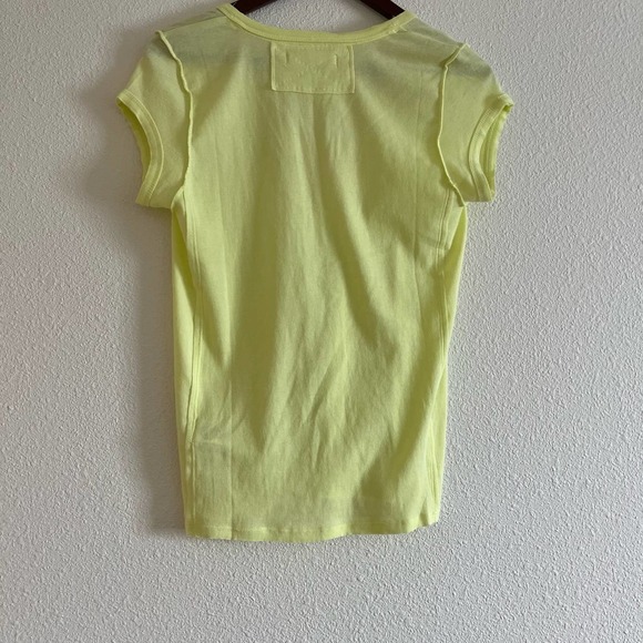 Free People NWT Women’s We the Free Always Yours Tee Size Extra Small in Neon - Picture 10 of 11